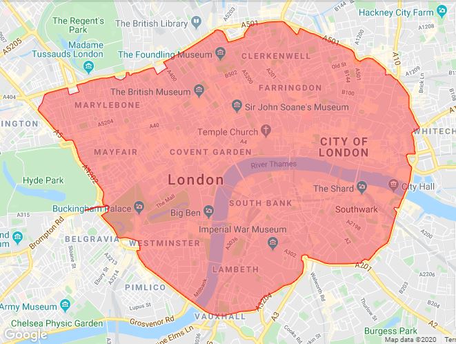 ULEZ FAQ London Map
